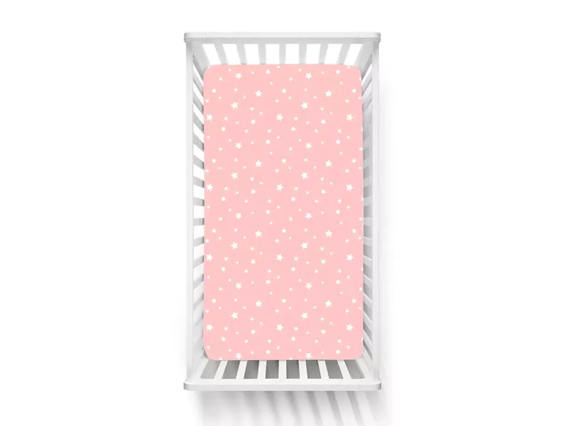 Βρεφικά Σετ Σεντόνι Κούνιας Με Λάστιχο Paradise Pink