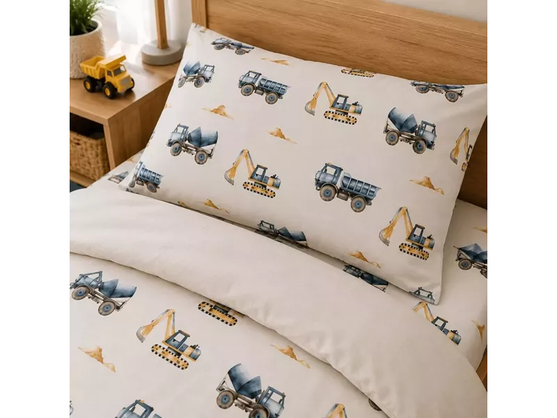 Παιδικό Σεντόνι Με Λάστιχο 1Χ(105Χ200+30)+1Χ(52χ72) Trucks