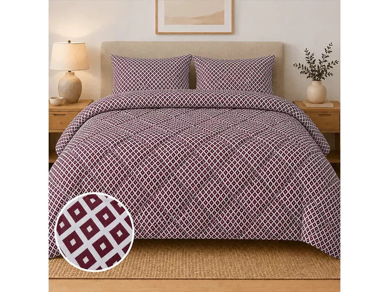 Πάπλωμα Υπέρδιπλο 220x240 Ariel Red Wine
