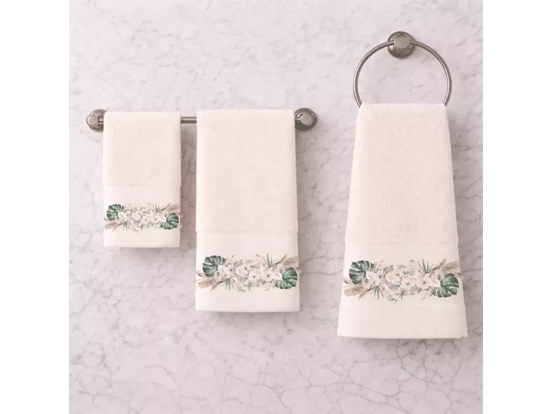 Πετσέτες Σετ 3 τεμ. Boho Ecru