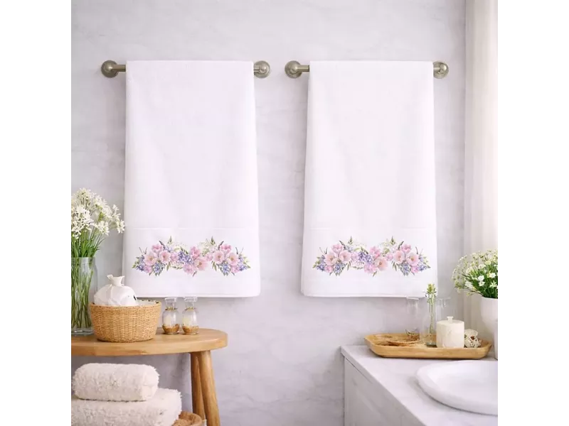 Πετσέτες Σετ 2 τεμ. Προσώπου Blossom Ecru