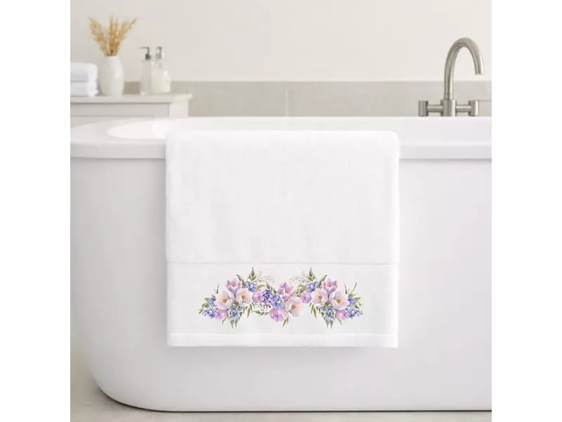 Πετσέτα Μπάνιου 70×140 Violet White