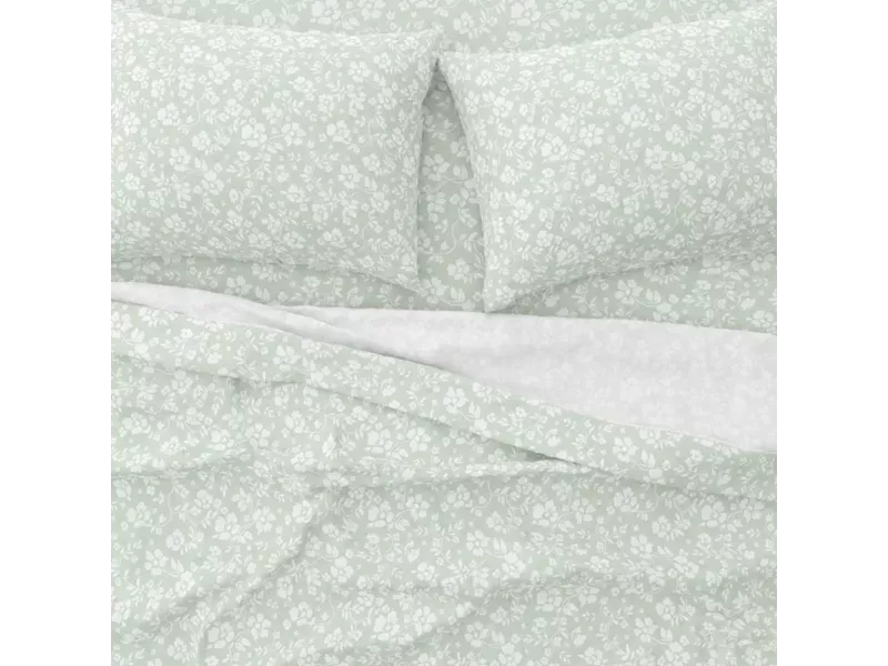 Σετ Σεντόνια Υπέρδιπλα Με Λάστιχο (160x200+40) Emily Olive
