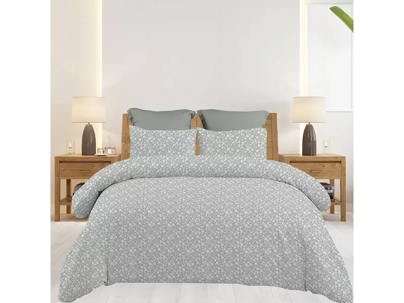 Σεντόνια King Size (ΣΕΤ) 2Χ(2,60Χ2,80)+2Χ(52Χ72) Emily Grey