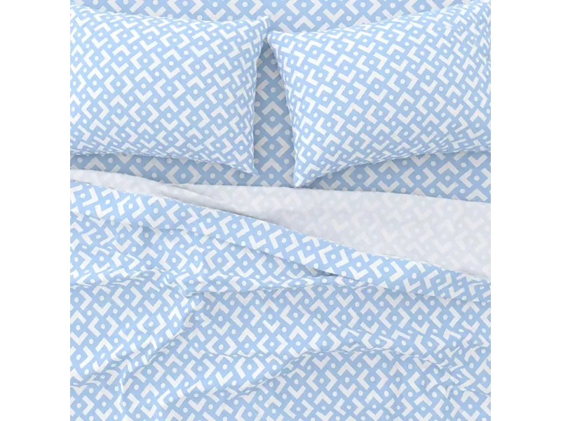 Σεντόνια King Size (ΣΕΤ) 2Χ(2,60Χ2,80)+2Χ(52Χ72) Chiara Blue