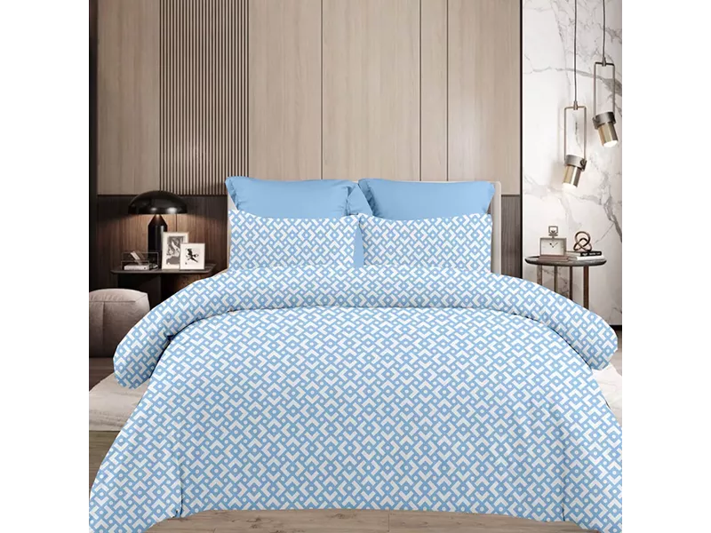 Σεντόνια King Size (ΣΕΤ) 2Χ(2,60Χ2,80)+2Χ(52Χ72) Chiara Blue