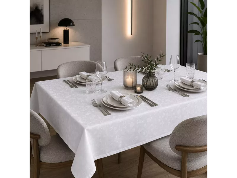 Τραπεζομάντηλο Σετ 9τεμ (140Χ220+8Πετσέτες) White