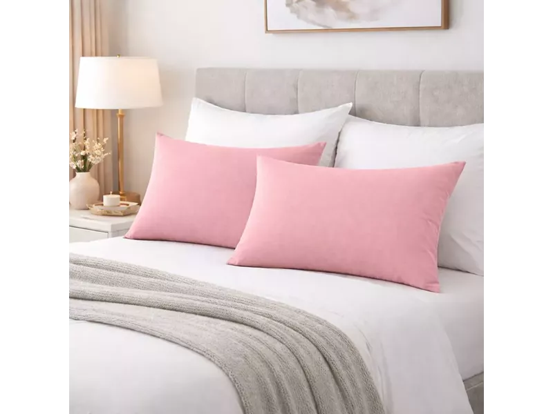Μαξιλαροθήκες 2 τεμ (52x72) Dusty Rose