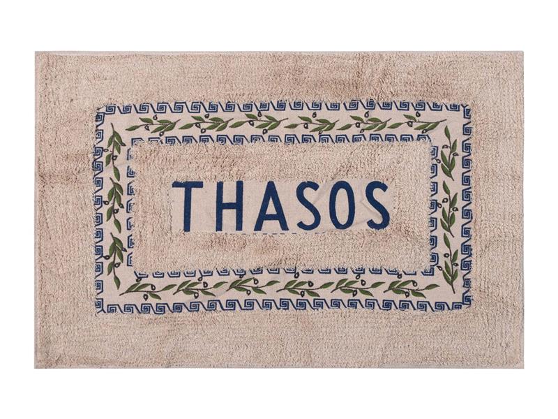 Πατάκι ελιά Θάσος (50cm x 80cm) μπλέ