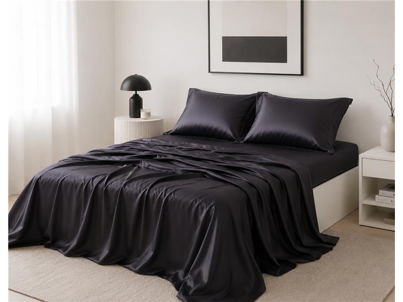 Σετ σεντόνια bamboo 300TC (270cm x 290cm) σκούρο γκρί
