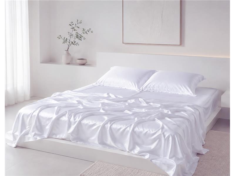 Σετ σεντόνια bamboo 300TC (270cm x 290cm) λευκό