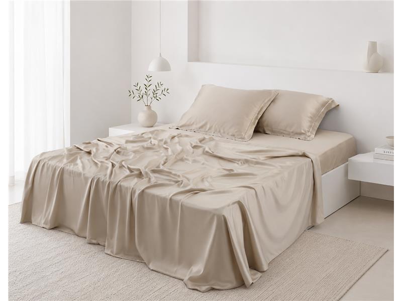 Σετ σεντόνια bamboo 300TC (270cm x 290cm) μπέζ