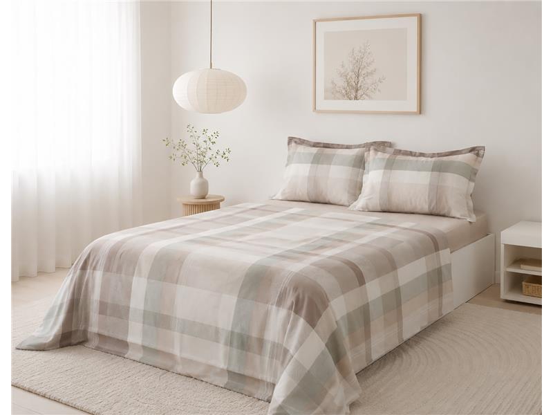 Σετ σεντόνια βαμβακερά 200TC (160cm x 200cm + 35cm) form