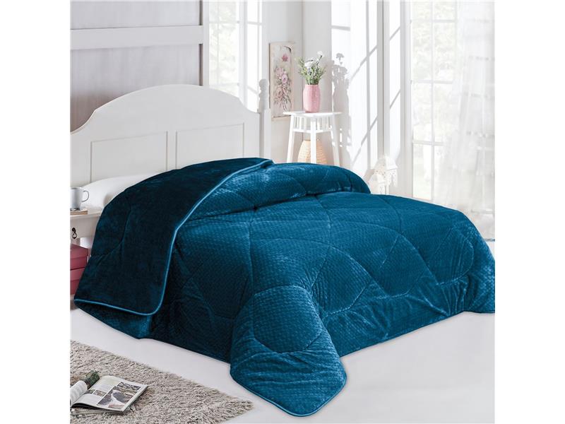 Κουβερτοπάπλωμα Jacquard Waves-Fleece 700 gr/m² 1960 Petrol 220x240 100% Polyester
