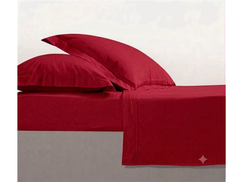 Μονό Σεντόνι Mcdecor Rainbow Red 170X270 (100% Βαμβακοσατέν) - MCDECOR