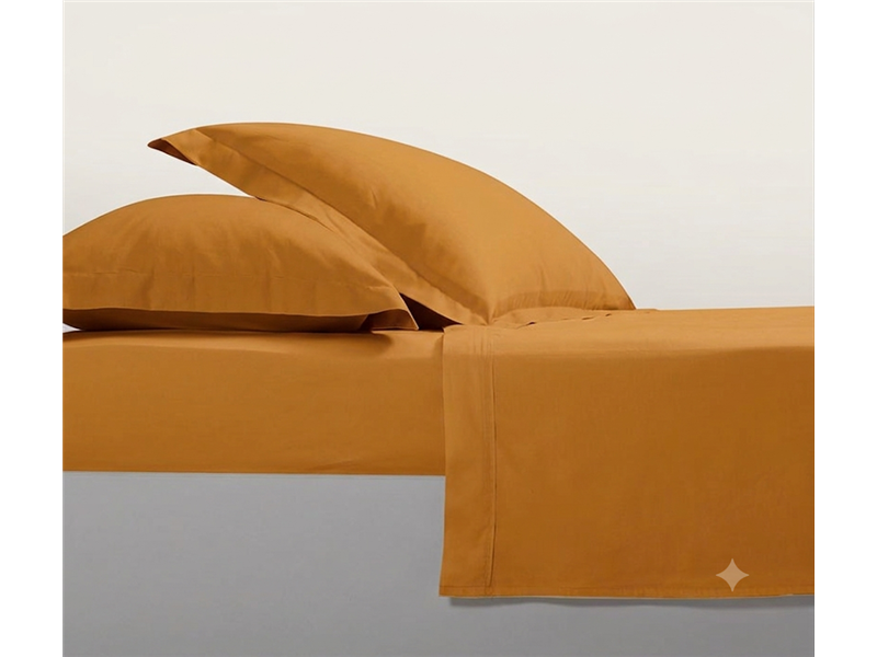 Μονό Σεντόνι Mcdecor Rainbow Mustard 170X270 (100% Βαμβακοσατέν) - MCDECOR