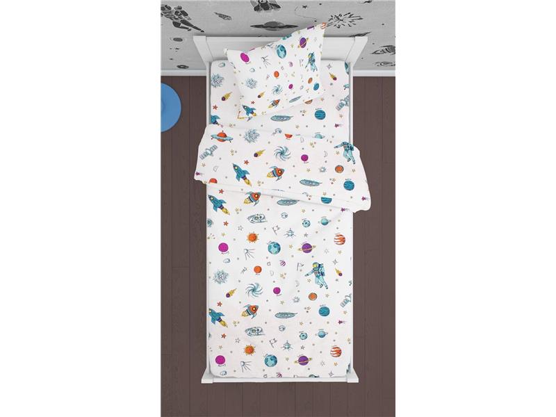 ΣΕΝΤΟΝΙΑ ΕΜΠΡΙΜΕ ΣΕΤ 3 τεμ kids Space 188 160X240 White Cotton 100%