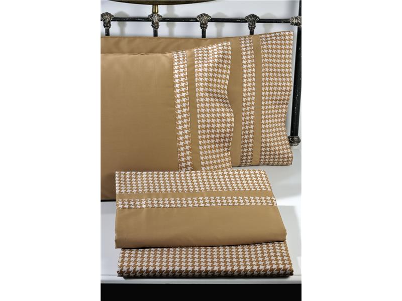 Σετ Σεντόνια Down Town S-882 Pied De Poule Beige 