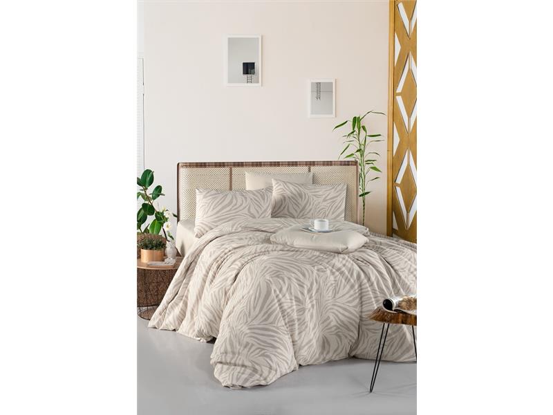 Σετ Σεντόνια Υπέρδιπλα (240x260) Mcdecor Zebra Kafe - MCDECOR