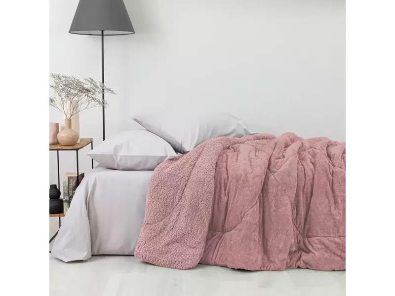 Κουβερτοπάπλωμα Cozy Μονό Πούδρα 160 x 220