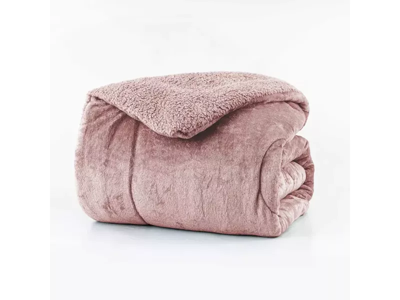 Κουβερτοπάπλωμα Cozy Μονό Πούδρα 160 x 220