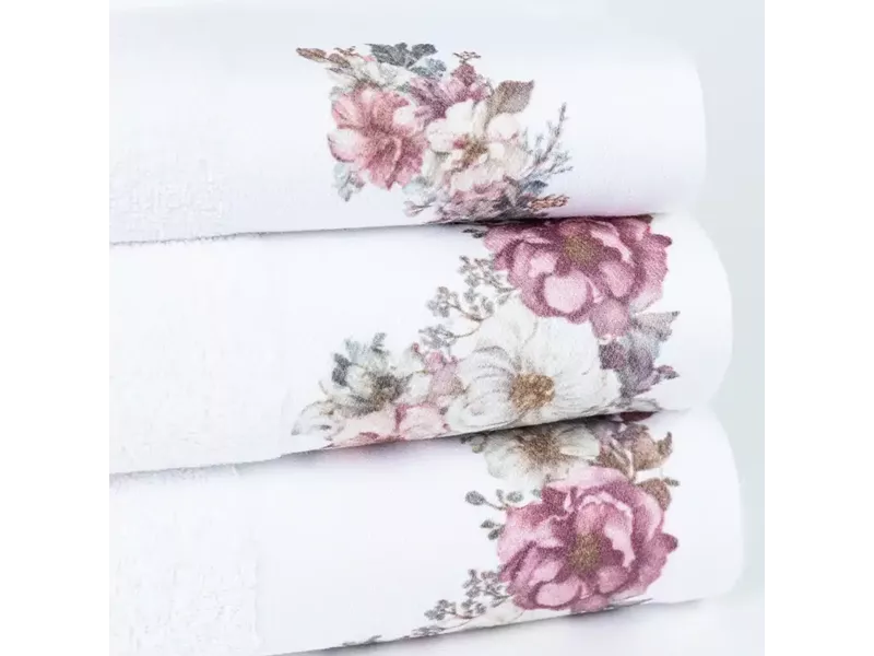 Πετσέτες Σετ 3ΤΜΧ RoseMist Λευκό 70 x 140 / 50 x 90 / 30 x 50 cm