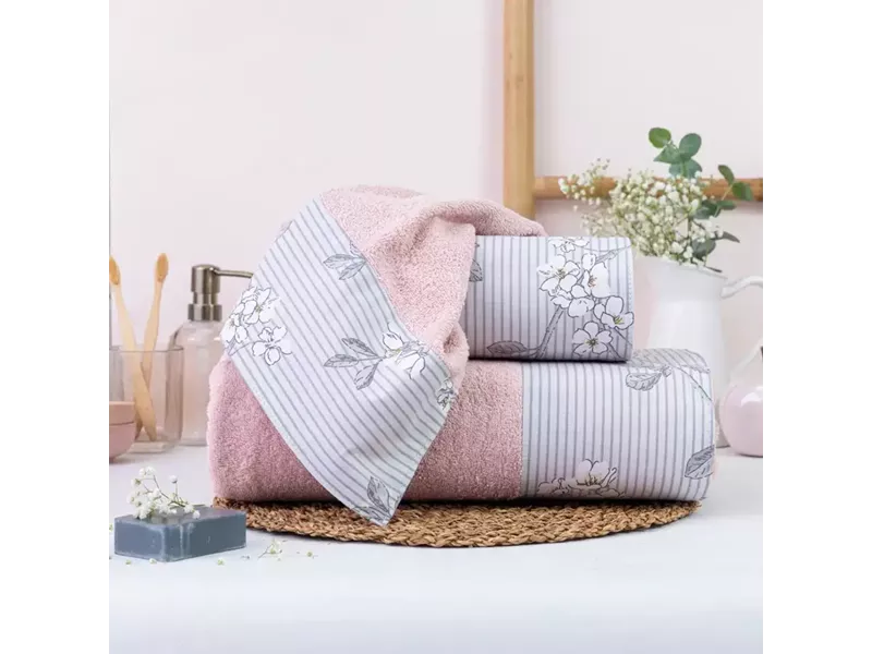 Πετσέτες Σετ 3ΤΜΧ Eden Πούδρα 70 x 140 / 50 x 90 / 30 x 50 cm