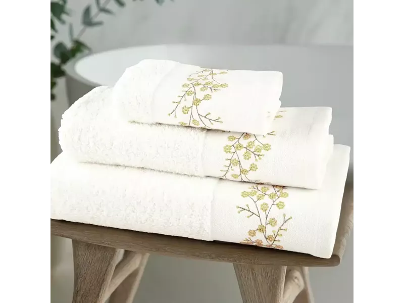Πετσέτες Σετ 3ΤΜΧ Mimosa σε Κουτί Λευκό 70 x 140 / 50 x 90 / 30 x 50 cm