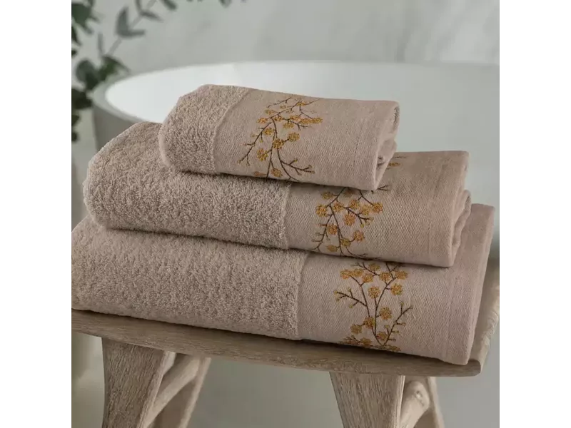 Πετσέτες Σετ 3ΤΜΧ Mimosa σε Κουτί Σπαγγί 70 x 140 / 50 x 90 / 30 x 50 cm