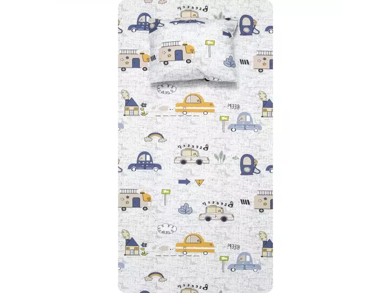 Σεντόνι Σετ 2ΤΜΧ Roady Μονό Μπλε 160 x 240 cm + 50 x 70 cm