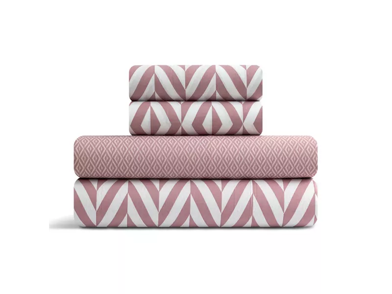 LINO Σετ Παπλωματοθήκη Μονή (160X240) Ikat Dusty Pink