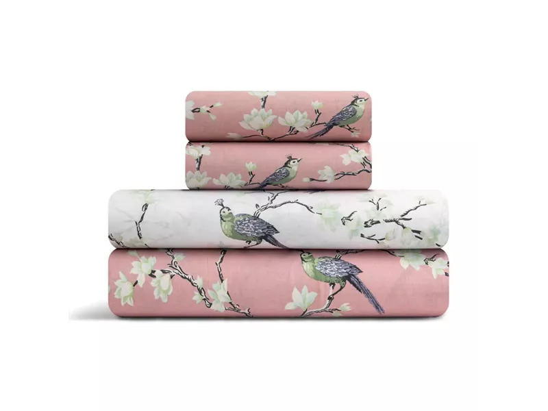 LINO Σετ Σεντόνια King Size (260X270) Parrots Σομόν