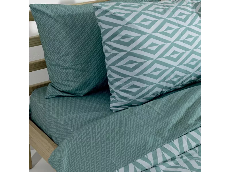 LINO Σετ Σεντόνια King Size (260X270) Ikat Μέντα
