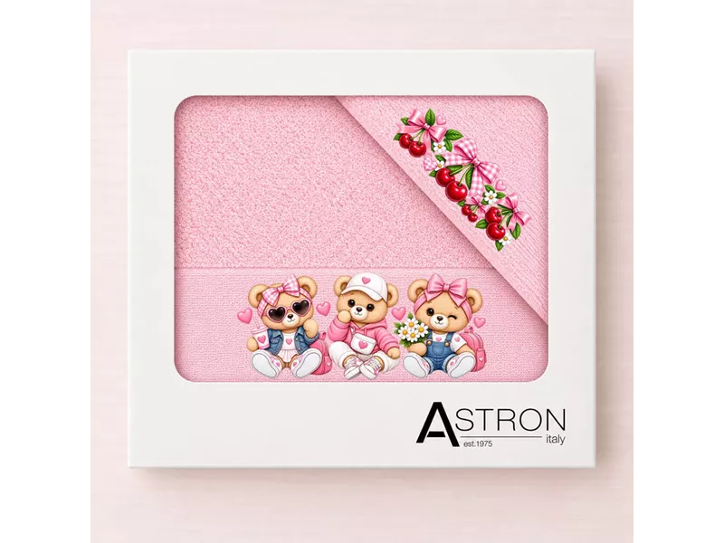 Παιδικές Πετσέτες (σετ 2 τεμ) Baby Bear Girl