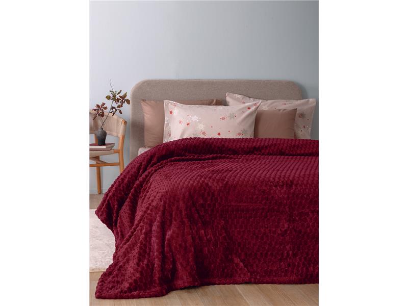 Κουβέρτα Fleece Palamaiki Aster Wine