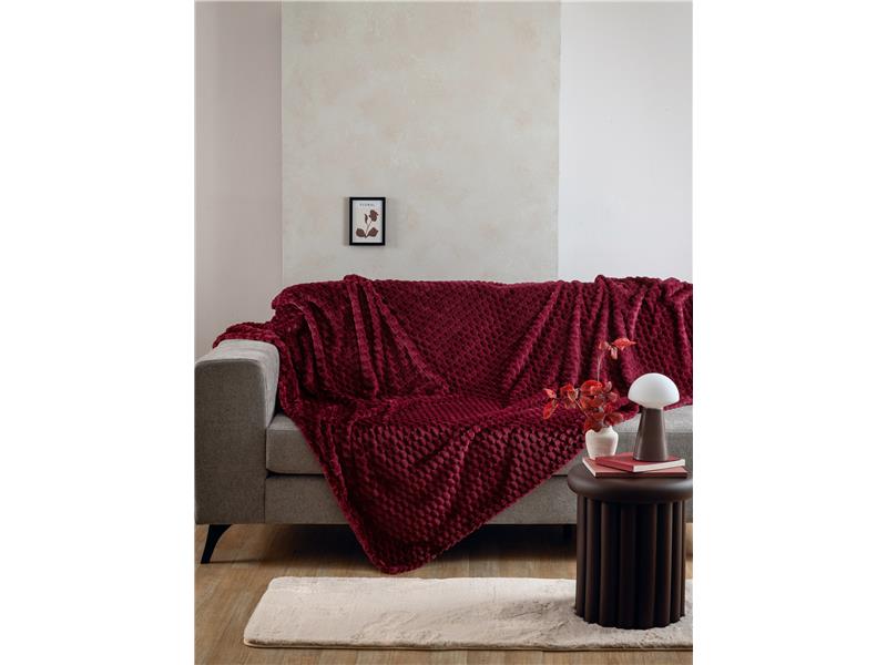 Κουβέρτα Fleece Palamaiki Aster Wine