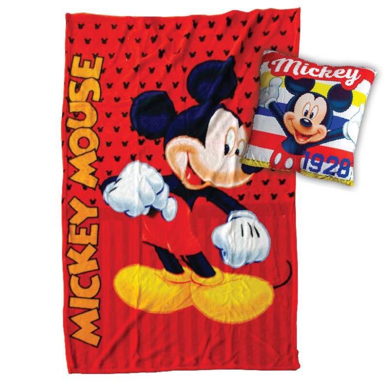 Σετ Κουβέρτα Fleece & Μαξιλάρι Disney Mickey