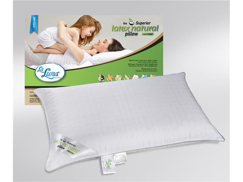 Μαξιλάρι La Luna Superior Latex Natural Low Profile