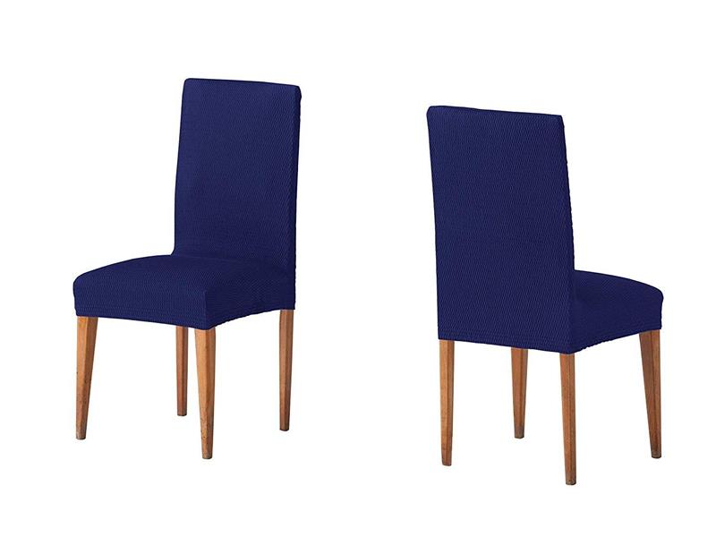 Ζεύγος Ελαστικό κάλυμμα καρέκλας με πλάτη Tunez Μπλε
