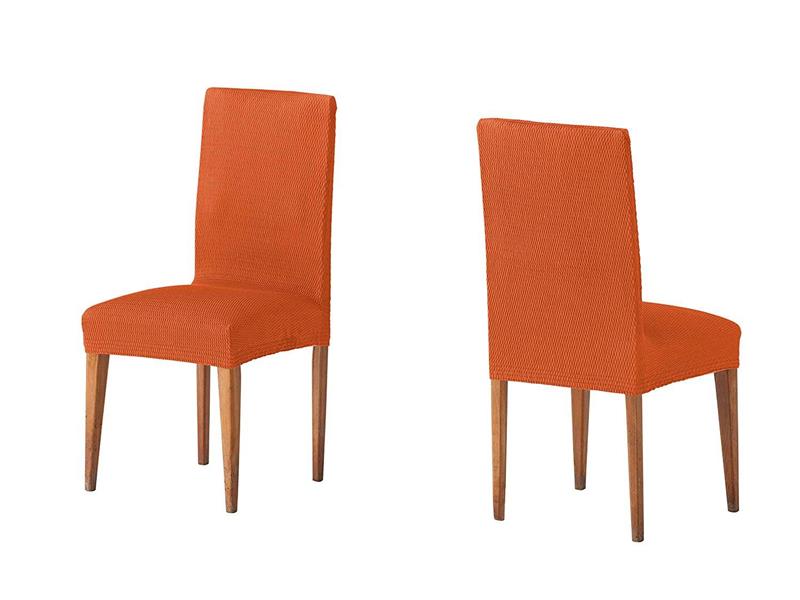 Ζεύγος Ελαστικό κάλυμμα καρέκλας με πλάτη Tunez Πορτοκαλί