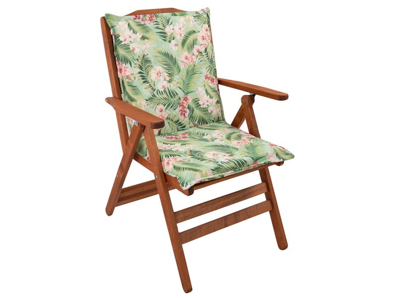 Μαξιλάρι καρέκλας Be Comfy με χαμηλή πλάτη Green Flowers