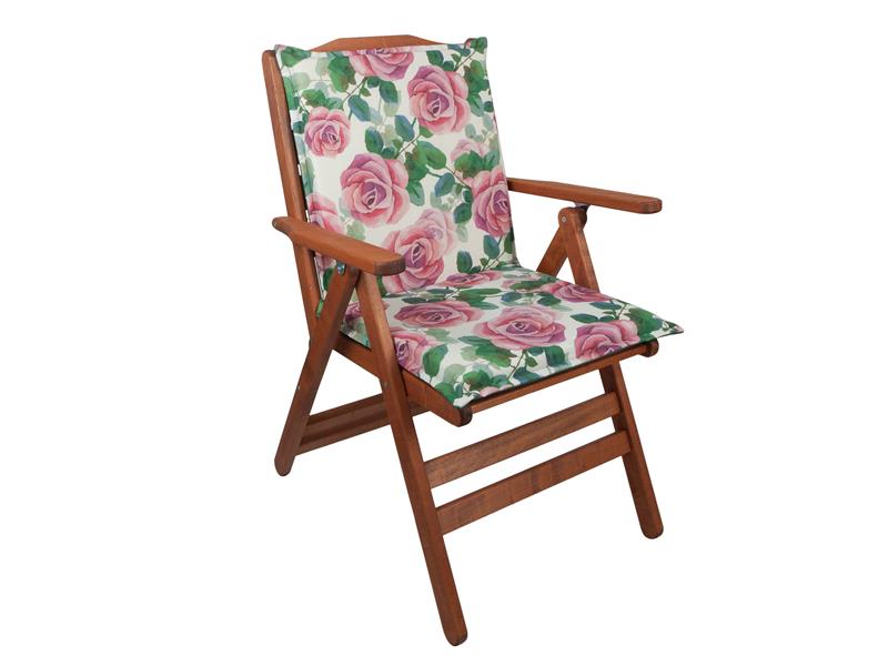 Μαξιλάρι καρέκλας Be Comfy διπλής όψεως με χαμηλή πλάτη Roses 303