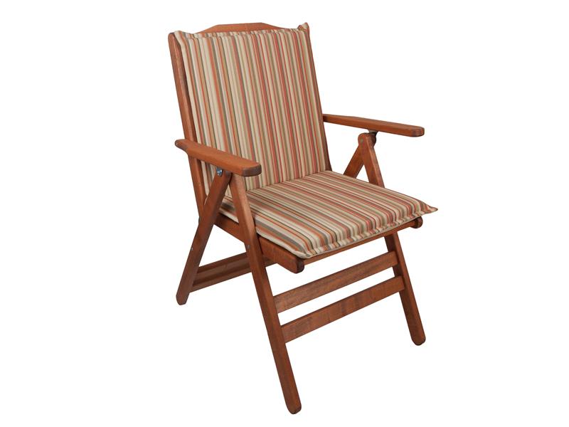 Μαξιλάρι καρέκλας Be Comfy διπλής όψεως με χαμηλή πλάτη Stripes Beige 301