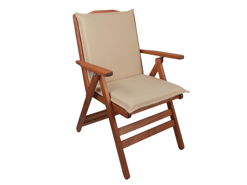 Μαξιλάρι καρέκλας Be Comfy διπλής όψεως με χαμηλή πλάτη Stripes Beige 301