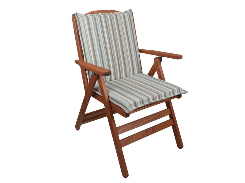 Μαξιλάρι καρέκλας Be Comfy διπλής όψεως με χαμηλή πλάτη Stripes Taupe 308
