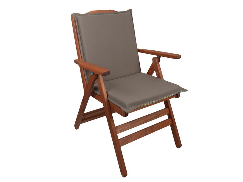 Μαξιλάρι καρέκλας Be Comfy διπλής όψεως με χαμηλή πλάτη Stripes Taupe 308