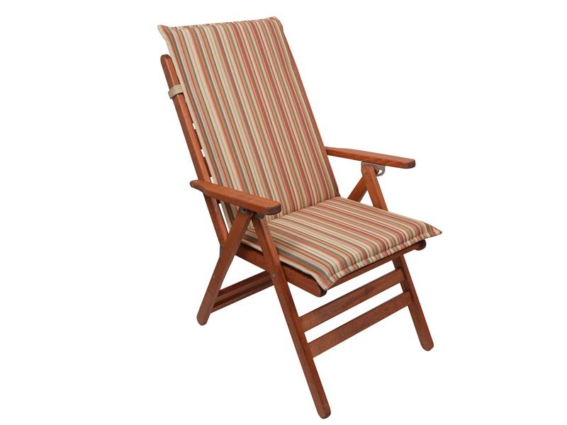 Μαξιλάρι καρέκλας Be Comfy διπλής όψεως με ψηλή πλάτη Stripes Beige 401