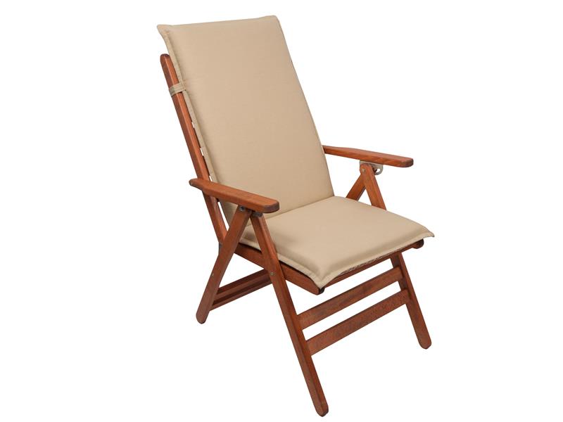 Μαξιλάρι καρέκλας Be Comfy διπλής όψεως με ψηλή πλάτη Stripes Beige 401