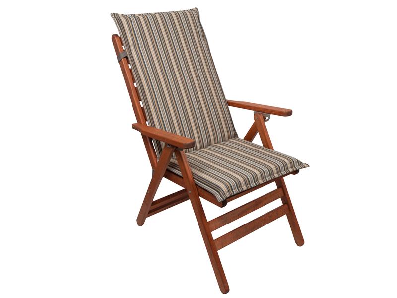 Μαξιλάρι καρέκλας Be Comfy διπλής όψεως με ψηλή πλάτη Stripes Grey 409