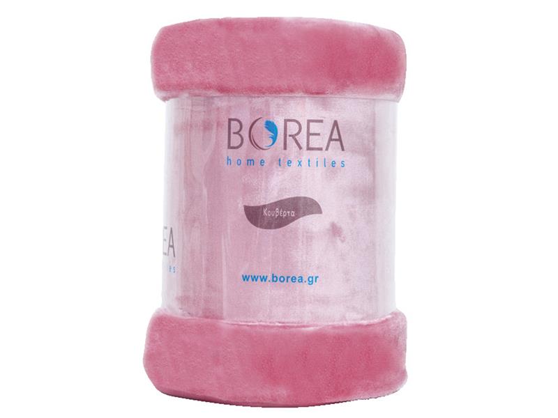 Κουβέρτα Βελουτέ Borea K4 Ρουμπινί